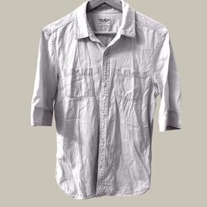 All Saints Vintage Pale Blue Chambray Button-Down Shirt
